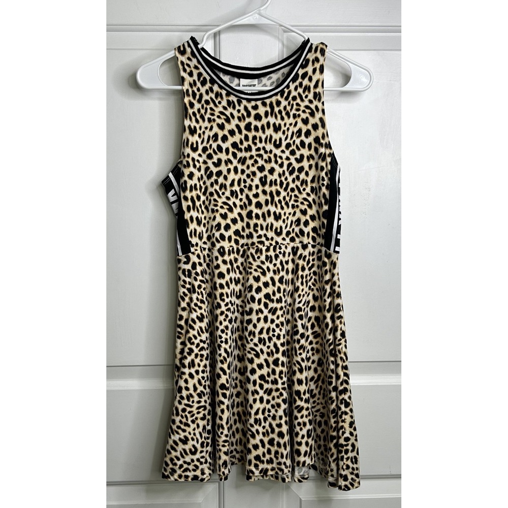 PINK Victoria's Secret Skater Fit Flare Mini Dress Women Small Leopard Print